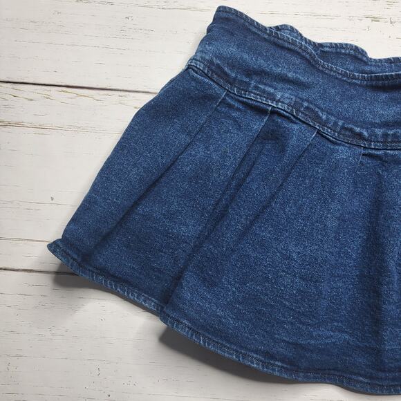 Hot Topic Social Collision Denim Jean Mini Skirt Pleated Medium Wash Y2K Medium - Picture 4 of 7